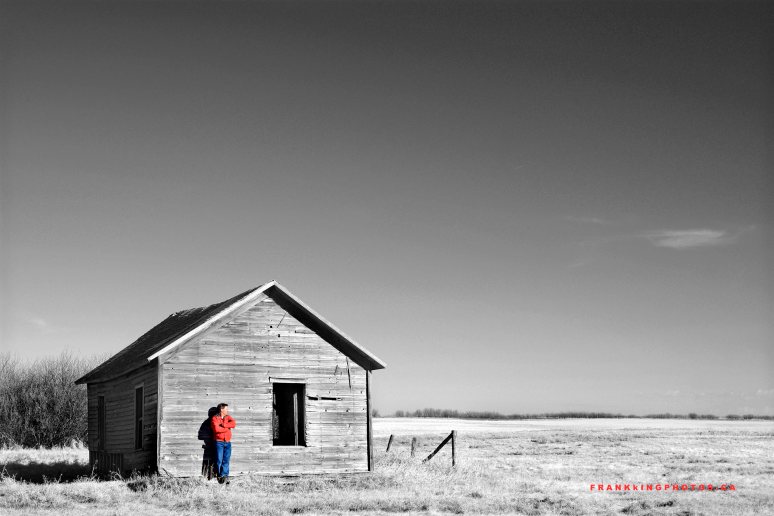 Prairies Canada Alberta spring black and white