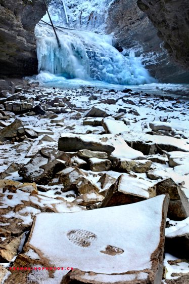 Winter waterfall Rockies Banff