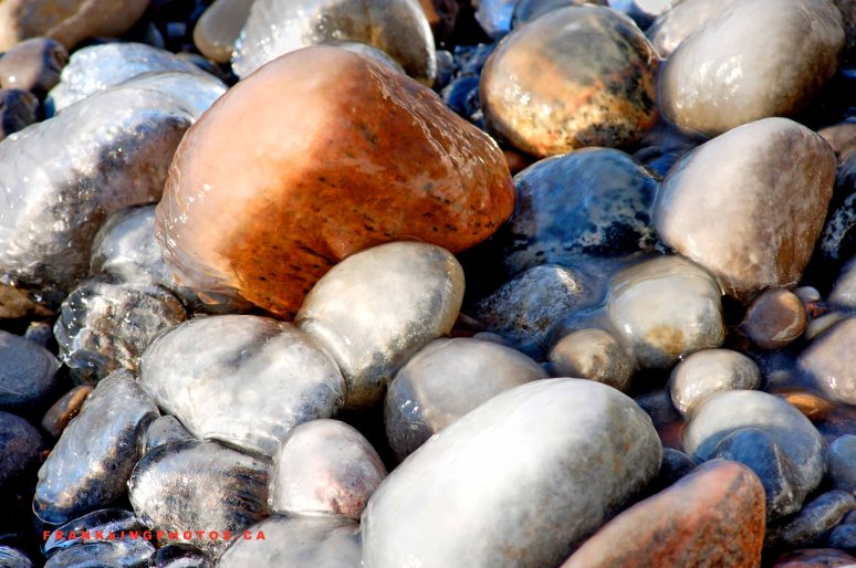 ice rocks shoreline Canada Whitby