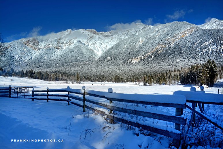Radium mountain, snowy mountain, winter